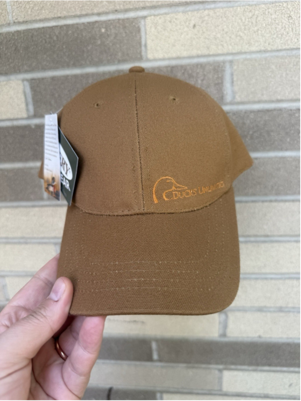NWT Ducks Unlimited Committee Adjust Brown Duck Canvas Baseball Cap Hat